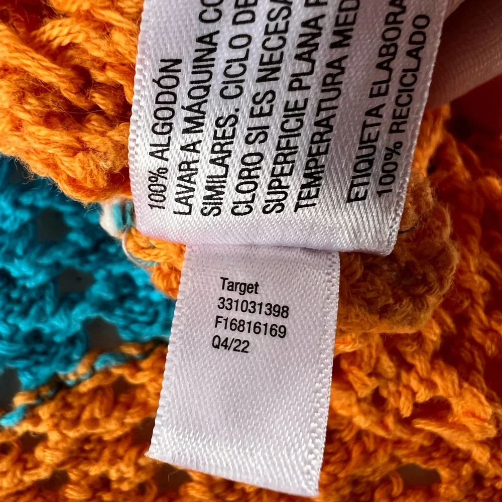 Crochet Knit Colorfull Sweater Womens XXS Wild Fable Bathing Suite Coverup Beach - Picture 7 of 8